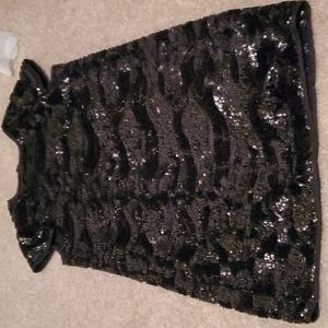 Milly Minis girls daisy sequin black dress sz 12